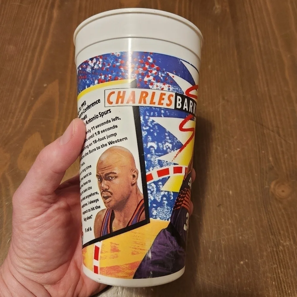 Vtg 1994 McDonalds Nothing But Net MVP's Charles Barkley, Phoenix Suns Cup NICE